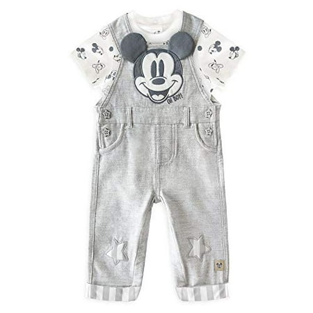 

Disney Mickey Mouse Dungaree Set for Baby Grey New (3-6 Months)