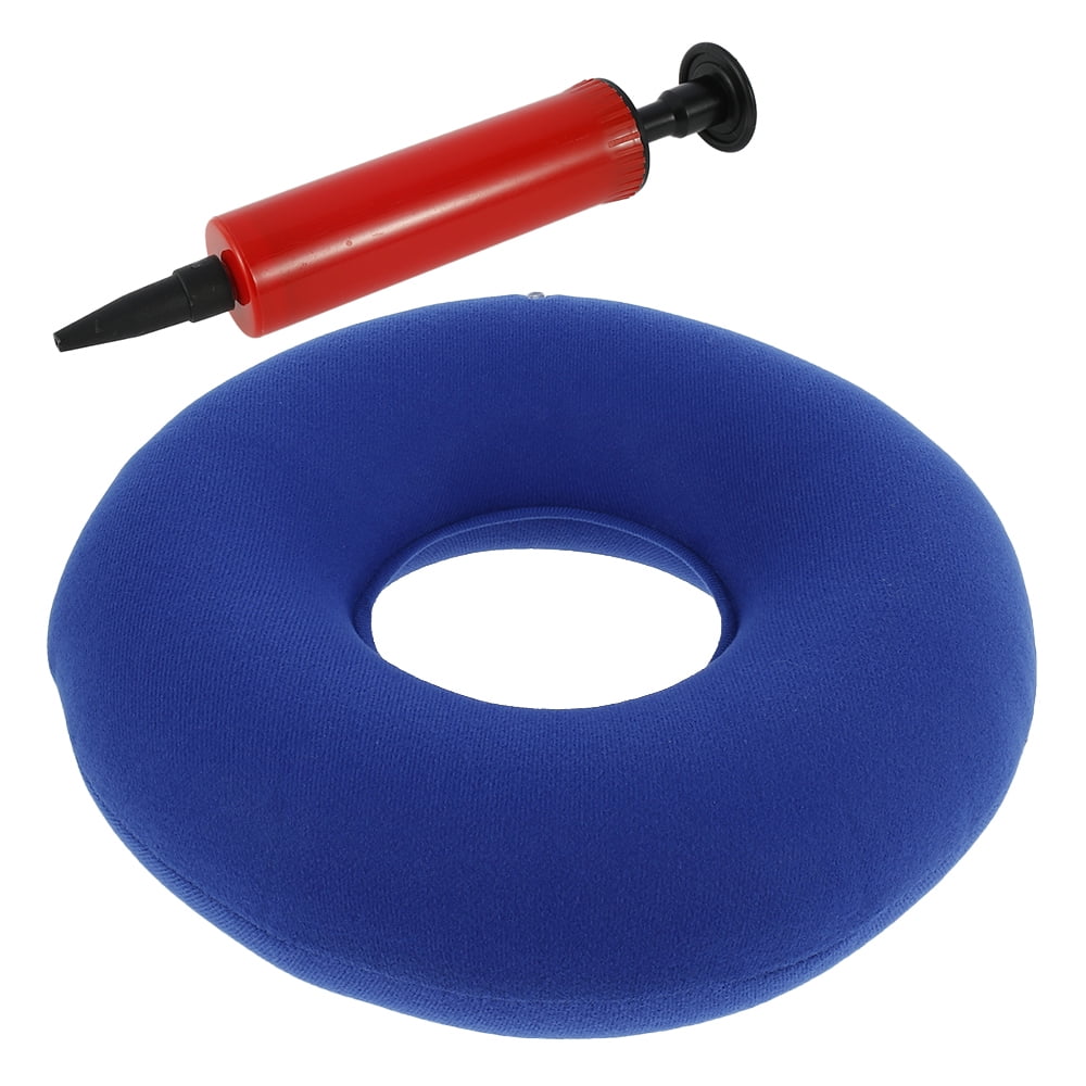 Pro Inflatable Rubber Ring Round Seat Cushion Medical Hemorrhoid Pillow  Donut,Blue 