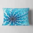 thumbnail image 2 of Designart Light Blue Fractal Flower Pattern - Abstract Throw Pillow - 12x20, 2 of 5