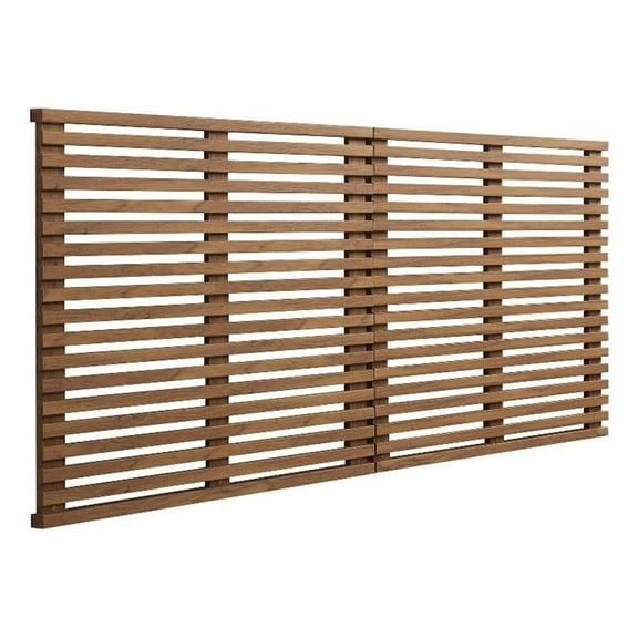 Pemberly Row Wall Mount Modern Wood King Headboard in Walnut