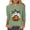 Green Halloween Tops for Women, variant on JOANKDMI Cute Halloween Tops for Women Three Ghosts Witch Hat Pumpkin Graphic T-Shirts Long Sleeve Fall Shirts Crewneck Casual Holiday Pullover Tees Essential Wear