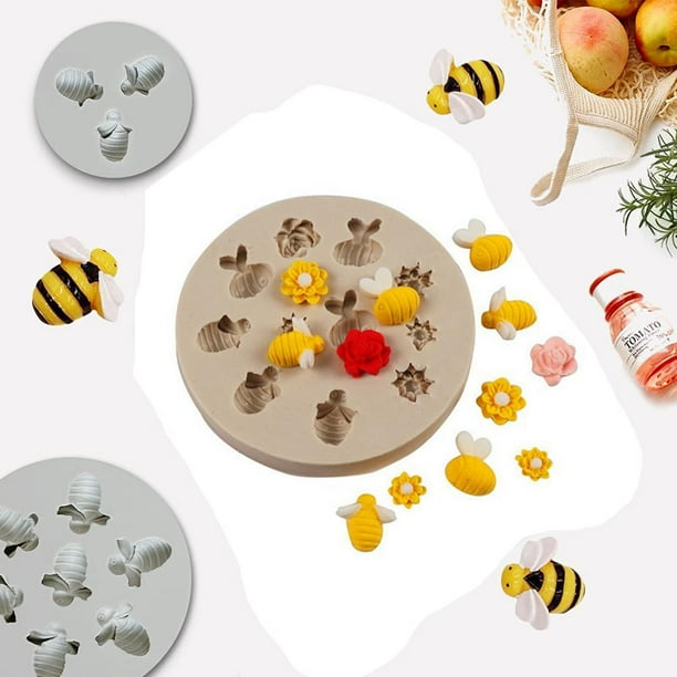 Molde de silicona de abeja, molde de silicona de abeja, molde de panal de abeja, molde para pasteles, moldes para hornear con forma de colmena, ingeniería de precisión
