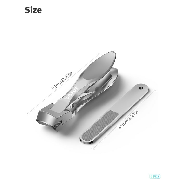 BEZOX Thick Toenail Clippers - Precision Large Toe Nail Clipper for Thick  Nails, Comfort Grip Fingernail Clipper, Ergonomic Long Handle Nail Cutter