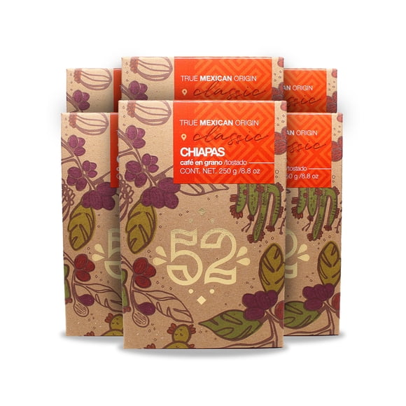 Café Artesanal 52 CLASSIC Chiapas Pack de 6 - Grano