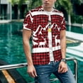thumbnail image 6 of Lsque Christmas Buffalo Plaid Pattern Mens Polo Golf Shirts Funny Graphics Shorts Sleeve Button Shirts Baseball T-shirt-X-Large, 6 of 7