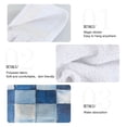 thumbnail image 2 of Yayeee Kitchen Hanging Hand Towels Set of 2 with Loop Bathroom Absorbent Tie Towel, Blue and Gray Plaid Pattern, 2 of 7