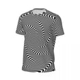 thumbnail image 5 of T Shirt For Men Black Curve Running T-Shirt Swirl Lines Print Fashion Men Awesome Tee Shirt Summer S, 5 of 7