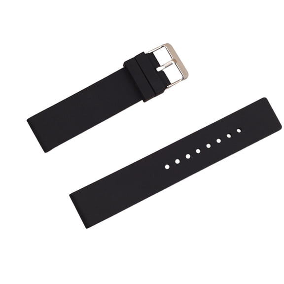 DECORNIJIA Watch Band Black Silicone 1Pack 4.7x0.9x0.4in