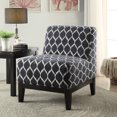 thumbnail image 2 of ACME Hinte Armless Accent Chair in Dark Blue and Dark Brown, 2 of 3