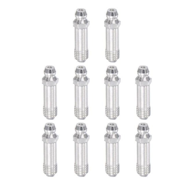 Unique Bargains Accessoires de Raccord Hydraulique Droit en Acier Filetage M8 x 1mm Lot de 10