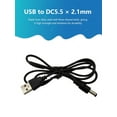 thumbnail image 2 of JShteea Convertidor Corriente USB A DC5.5x2.1mm Profesional para Suministros Carga Lámpara Mesa, 2 of 9