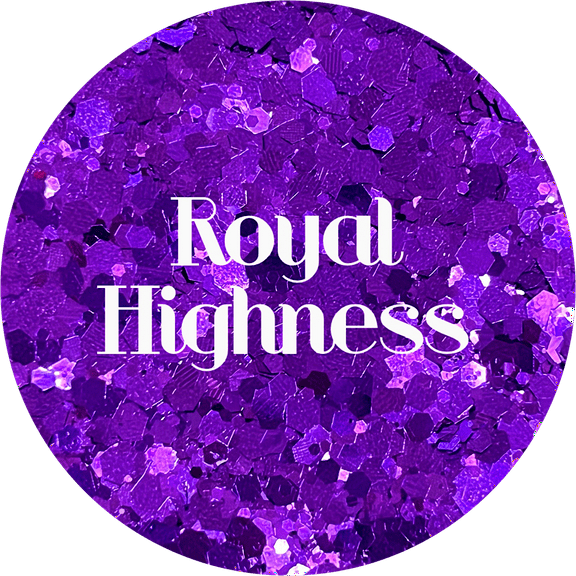 Glitter Heart Co. - High Quality Polyester Glitter - 1 oz Bag - Royal Highness - Metallic Purple Chunky Mix