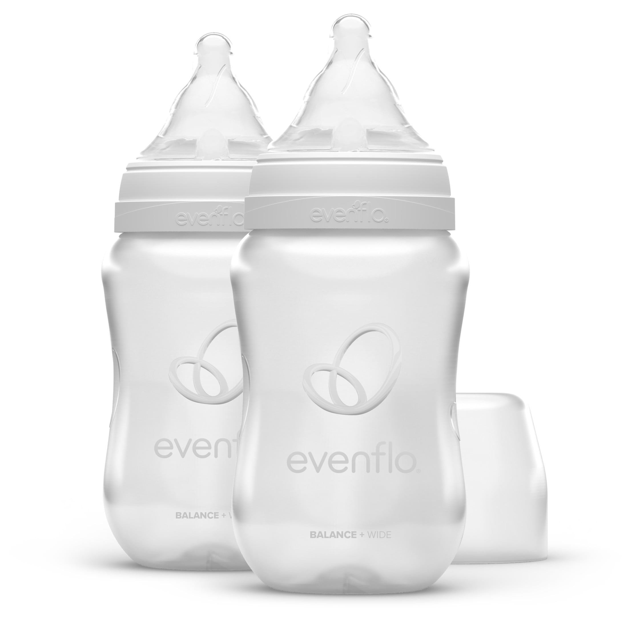 Evenflo Balance Wide Baby Bottles, Platinum White Color 9oz