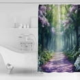 thumbnail image 4 of Spring Floral Shower Curtains for Bathroom Waterproof Fabric Bath Curtains Decor Bath Tub Curtain Summer Flowers Farmhouse Forest Decorative Shower Curtain Sets with 12 Hooks, 72x72 Inch, 4 of 6