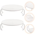 thumbnail image 2 of SHISUYAN Microwave Oven Tray with Layered Storage Design for Home Use White ABS 2pcs, 2 of 8