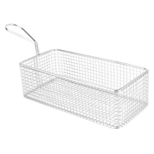 Colador de malla para freidora, cesta reutilizable para aperitivos fritos, cesta para freír papas fritas en miniatura