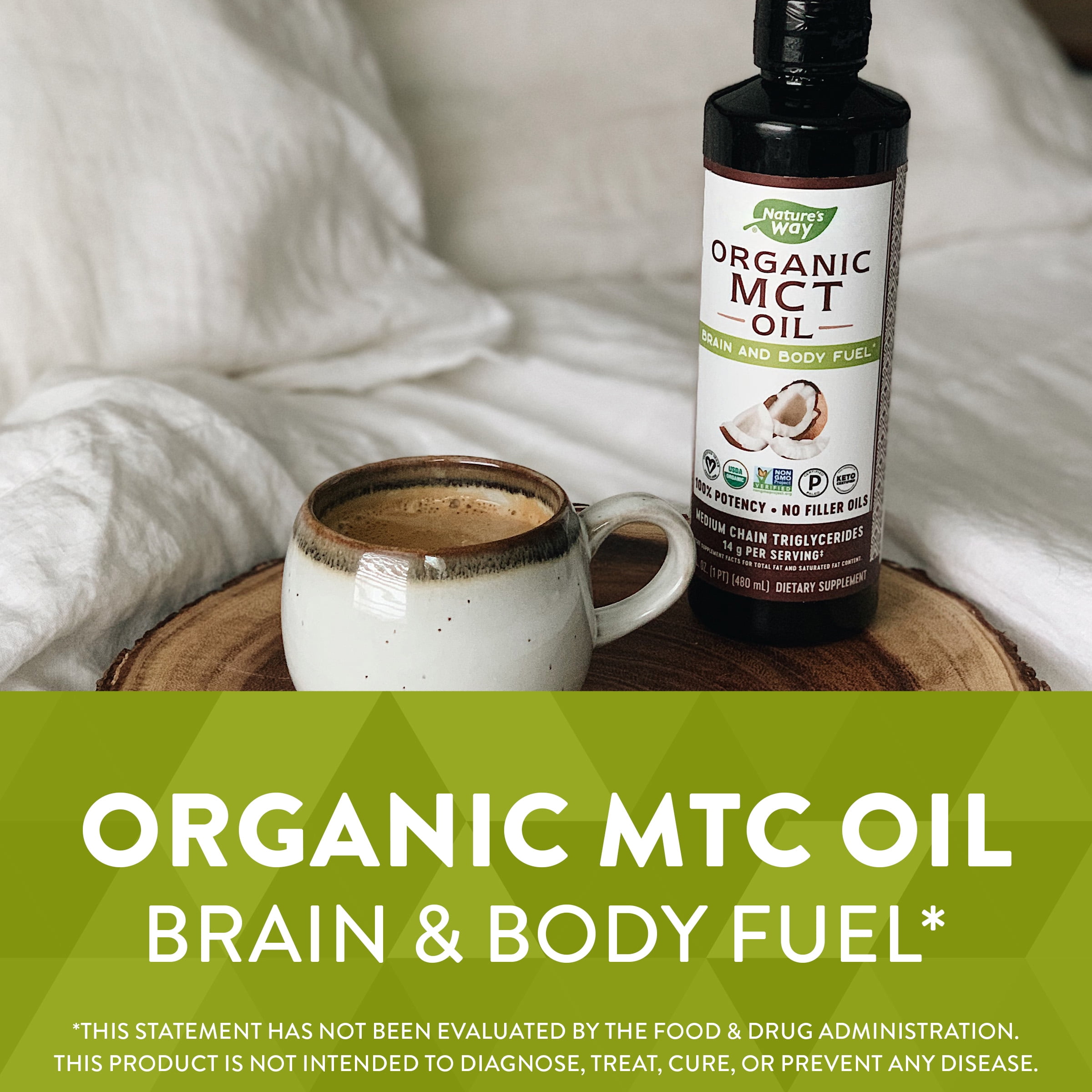 Nature's Way 100% Potency Organic MCT Oil, 16 fl oz 
