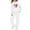 White, variant on Bpmpbo Big Kids Girls‘ Tracksuit - Heart Print Hoodie and Joggers 2-Piece Set Long Sleeve with Pocket and Drawstring Pants