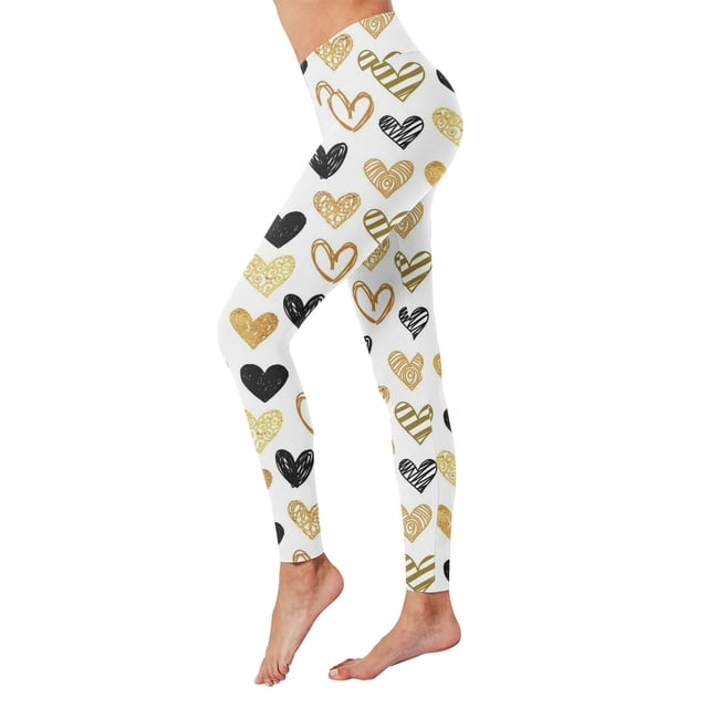 Gibobby Leggings Termicos Pantalones Yoga cintura alta con estampado San Valentín para mujer, mallas, mallas compresión, Yoga, correr, Fitness, mallas cintura alta(Blanco, L)