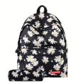 thumbnail image 2 of Mochila Con Estampado Floral Para La Escuela Secundaria, Mochila Informal Con Cremallera Y Estuche Para Lápices, Mochilas Escolares De Moda, 2 of 3