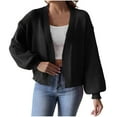 thumbnail image 3 of Gmluru Cardigan Sweaters For Women Plus Size Winter Loose Solid Sweater Long Sleeve Top Coat Black Oversized Open Front Knitted Sweater L, 3 of 7