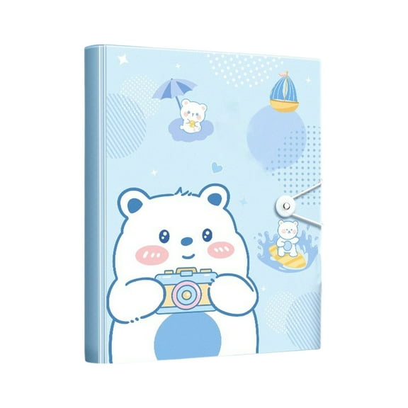 Btomtd A4 File Folder Document Book Test Paper Storage Transparent Insert File Organizer Folder for Student, Blue