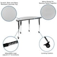 thumbnail image 4 of Flash Furniture Emmy 3 Piece Mobile 76" Oval Wave Flexible Grey Thermal Laminate Activity Table Set-Standard Height Adjustable Legs, 4 of 14