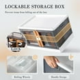 thumbnail image 4 of GUNJI Storage Bins Plastic Collapsible Closet Organizer Bathroom Stackable Storage Box with Lids and Wheels Home Storage (19 Gallon, 4 Pack), 4 of 7