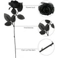 thumbnail image 4 of 10pcs Black Roses Artificial Flowers, Single Stem Fake Silk Flowers Bridal Wedding Bouquet, Realistic Blossom Flora for Home Party Hotel Office Table Garden Decorations, 4 of 7