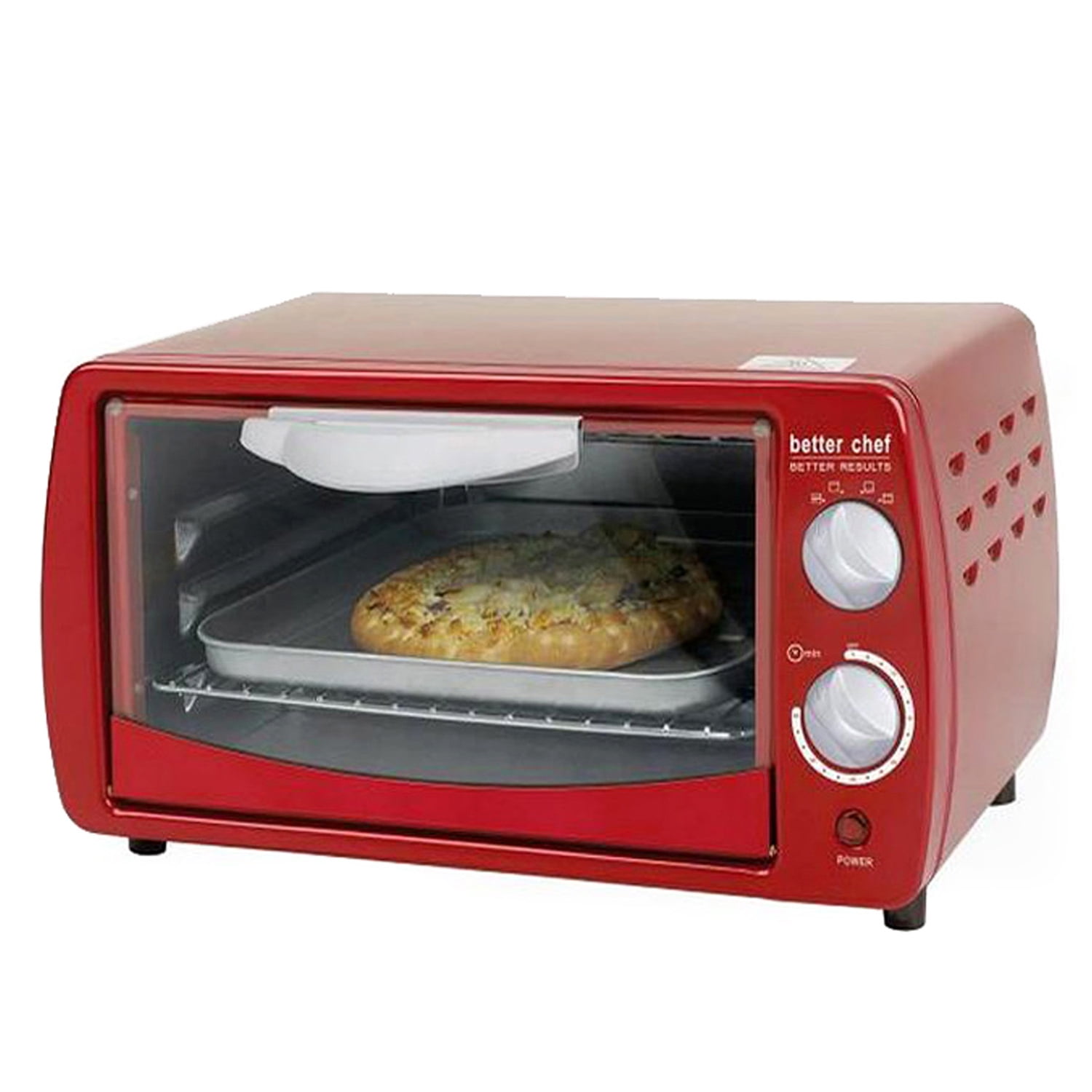 better-chef-classic-red-9-liter-toaster-oven-walmart-walmart