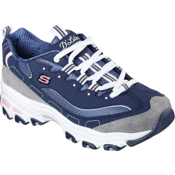 asesinato Comercial primero Skechers Women's Sport D'Lites New Journey Lace-up Athletic Sneaker, Wide  Width Available - Walmart.com