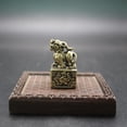 thumbnail image 3 of Auspicious Design Animal Seal Statue Rust-proof Copper Four Symbols Mythical Beast Pixiu Figurine for Home, 3 of 7