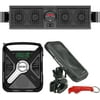 MTX Audio MUDSYS31 Bluetooth Overhead UTV Audio System Adventure Bundle with Eton Sidekick Weather Radio and Phone Mount. All-Weather ATV/Powersports Soundbar with Four Speakers and Built-In Amplifie