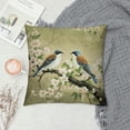 thumbnail image 2 of Chilfamy Birds Branch White Flowers Fashion Style Dirt-Resistant Throw Pillow Covers for Couch Sofa Bed Living Room Bedroom Pillow Case All-Year Round Suitable Pillowcase 1PC 24x24in, 2 of 5