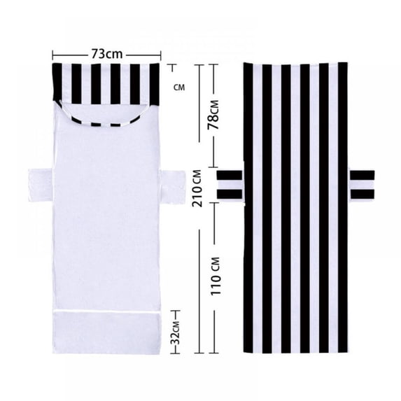 Magazine 29.5*78.7 inches Soft and Comfortable Chair Cover Towel Bag Striped Beach Chair Cover Towel