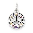 thumbnail image 1 of Beautiful Sterling Silver Enameled Peace Sign Charm, 1 of 2