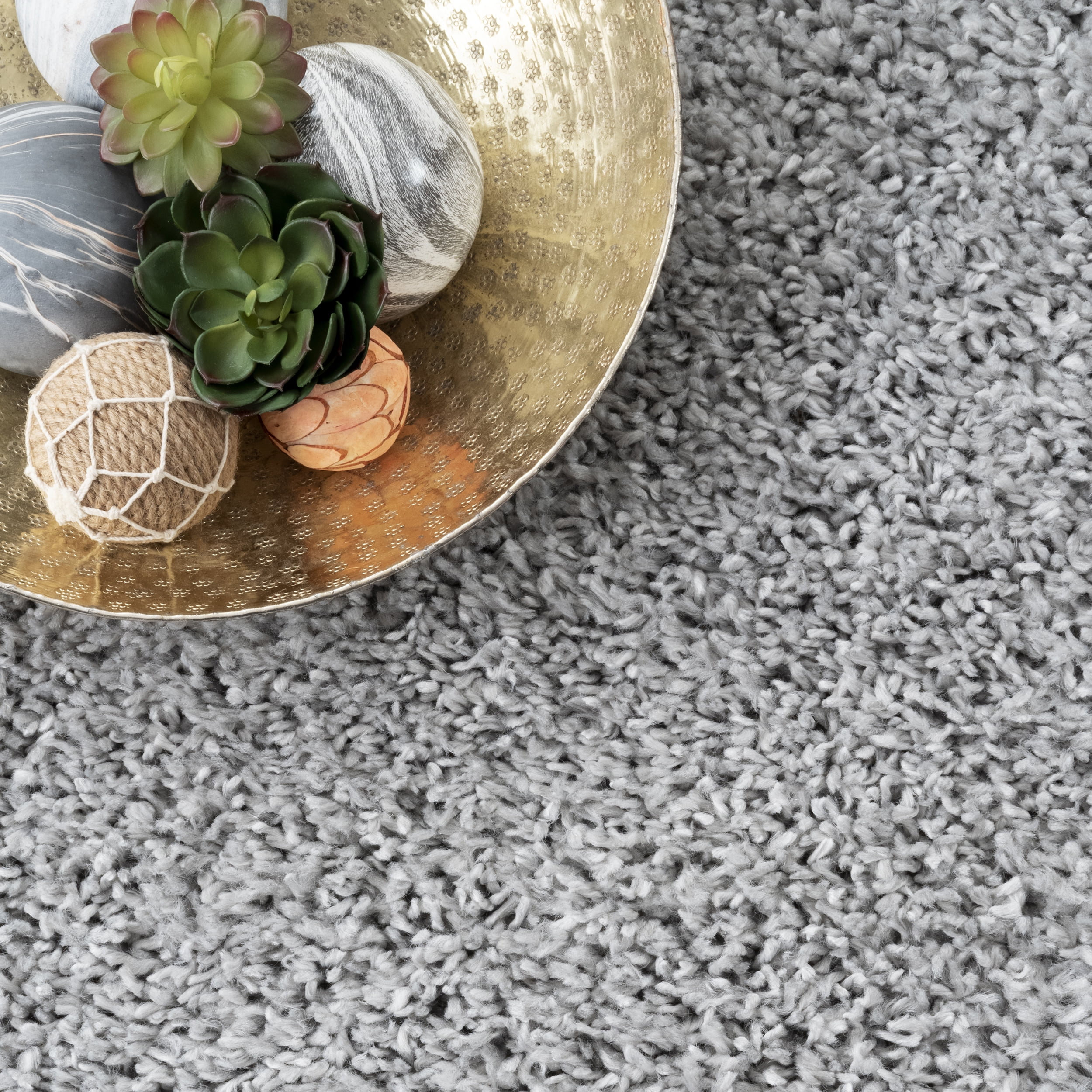 nuLOOM Neva Modern Tasseled Shag Grey 6' 7" x 9' Modern Area Rug