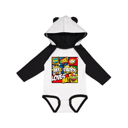

Inktastic My Daddy Loves Me Gift Baby Boy or Baby Girl Long Sleeve Bodysuit