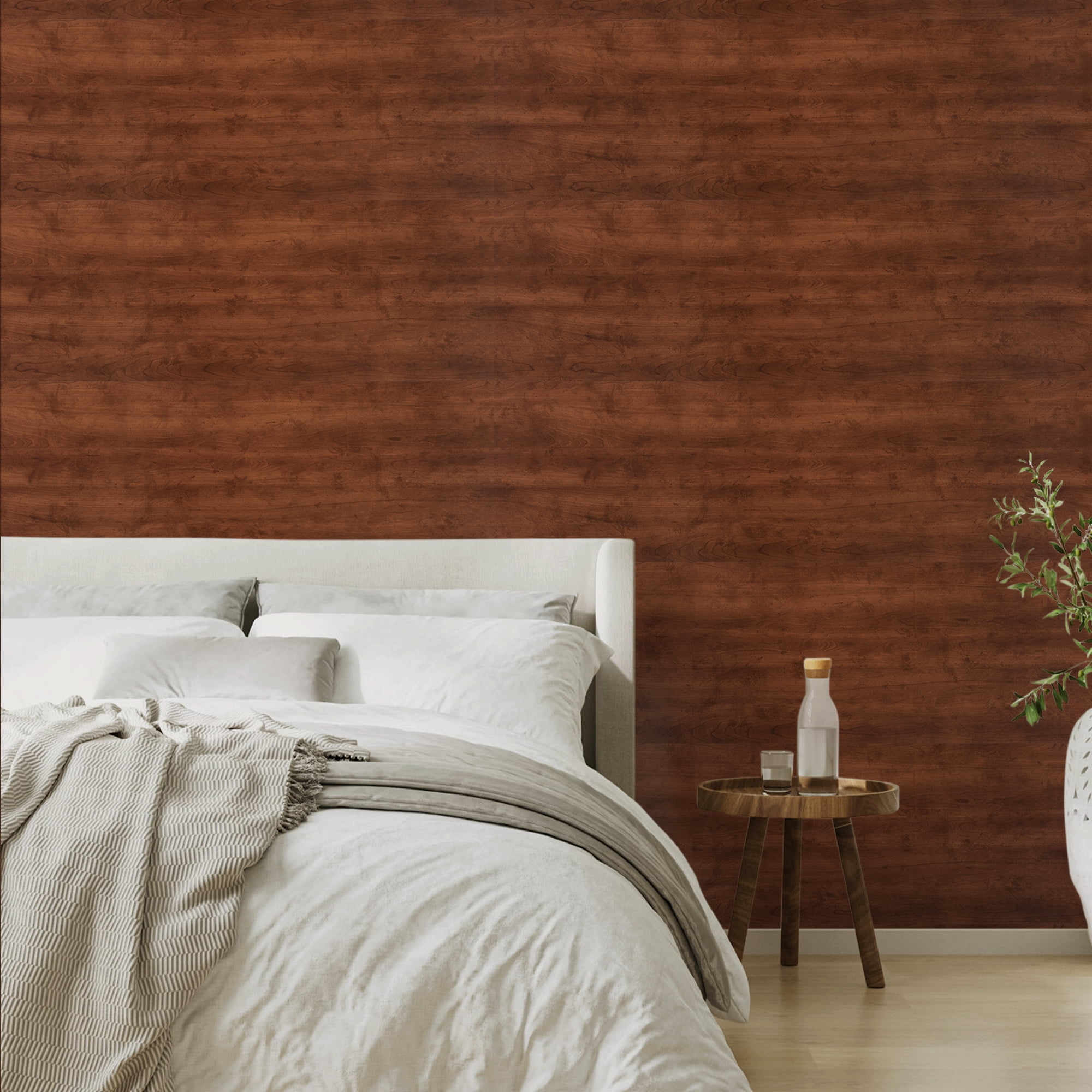 UMIGGEE 17.3-in x 393-in Wood Wallpaper Wood Grain Peel and Stick Wallpaper Brown Self-Adhesive Wood Contact Paper Home Decoration