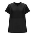 thumbnail image 5 of Womens Casual Shirts Fashion V Neck Wafflely-Knit Top Summer Short Sleeve T Shirts Solid Color Loose Blouses Pullover Tops, 5 of 9