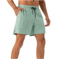 thumbnail image 4 of Mens Pantalones Cortos Atléticos Verano Color Sólido Suelto Deportes, Preathable Entrenamiento Fresco Correr Y Pantalones Cortos de Fitness, 4 of 9