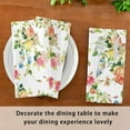 thumbnail image 6 of Dreamtimes Set of 6 Vintage Floral Patterns Satin Napkin Square 20 Inches Table Napkins Soft Smooth Decorative Napkins for Wedding Banquet Party Decoration, 6 of 6
