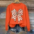 thumbnail image 5 of Ounisa Long Sleeve Shirts for Women Crewneck Valentine's Day T Shirts Love Bow Printed Tee Tops Fashionable Pullover Clothes, 5 of 8