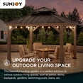thumbnail image 5 of Sunjoy Wooden Gazebo 11’ x 11’ Outdoor Gazebo Patio Steel Gazebo with Cedar Frame and Ceiling Hook Wood Gazebo with 2-tier Metal Roof, Brown, 5 of 9