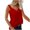 Red, variant on JUPAOPON Womens Tops Clearance Under $5 Women'S Sleeveless V-Neck Solid Color Block T-Shirt Loose Casual Tank