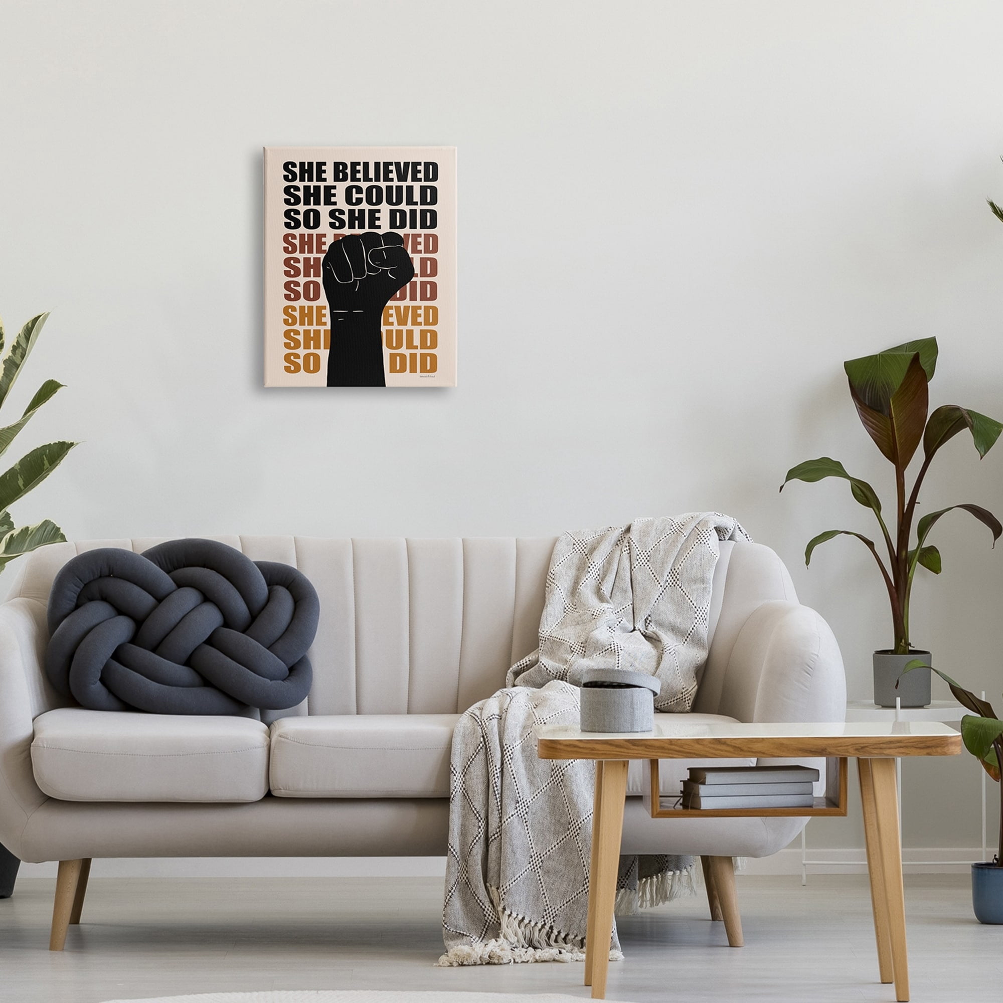 Stupell Industries She Believed She Could Empowering Motivational Saying,24 x 30, Design by Lettered and Lined