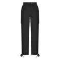 thumbnail image 6 of Cavosen Wide Leg Pants Woman Baggy High Waisted Trousers with Pockets Palazzo Bottoms Drawstring Windbreaker Clothes, 6 of 6