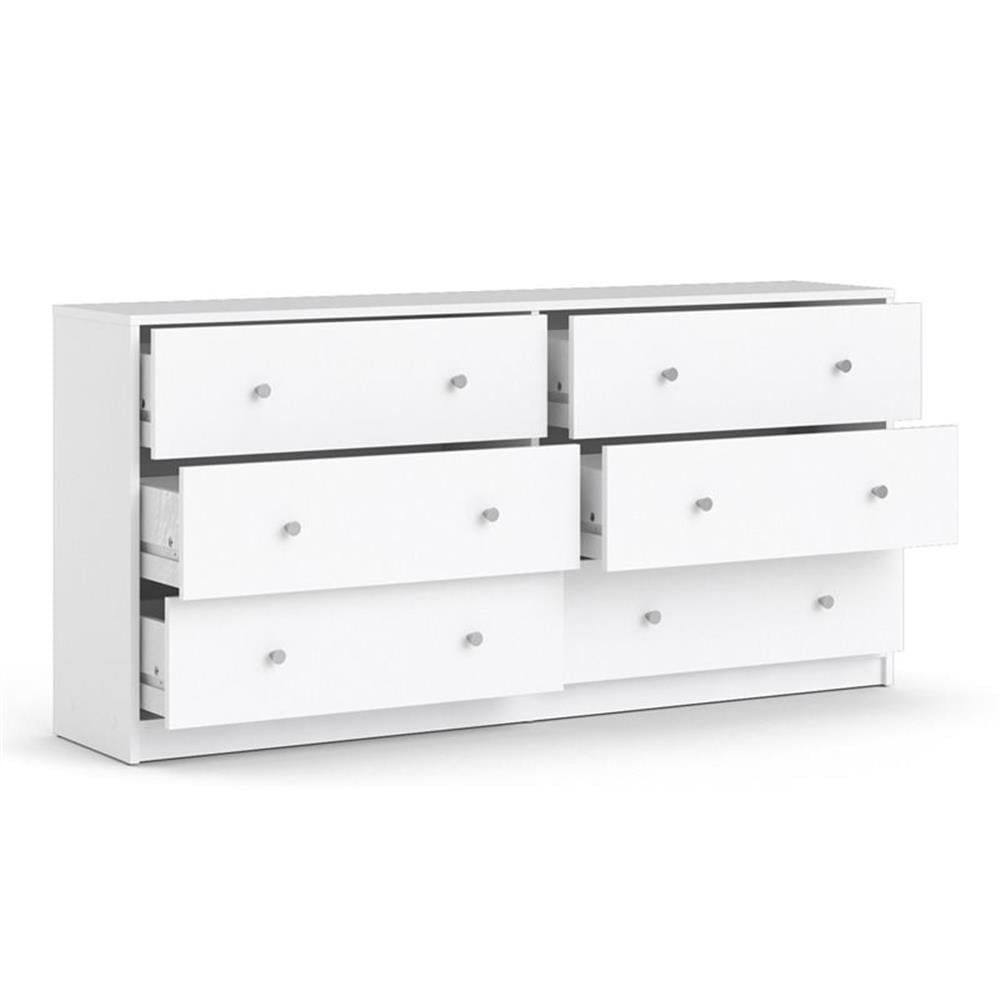 Home Square 4 Piece Bedroom Set With Dresser, Chest and 2 Nightstands in White