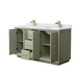 thumbnail image 5 of Wyndham Collection WCF414160DWHCMUNSMXX Strada 60" Free Standing Double Basin Vanity Set -, 5 of 7