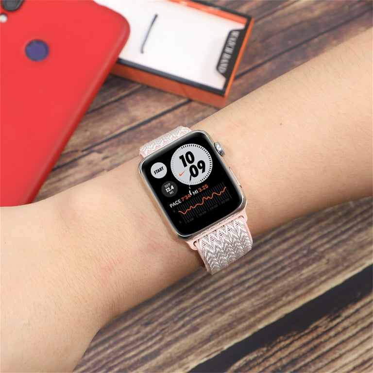 Stretchy Nylon Solo Loop Bands Compatible with Apple Watch 38mm 40mm 41mm 42mm 44mm 45mm Adjustable Braided Sport Elastic Wristbands Women Men Straps for iWatch Series 7 6 5 4 3 2 1 SE 4 Packs Walmart...